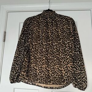JCREW Factory - Leopard Long-sleeve Mockneck Top (NWOT)